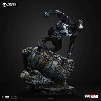 Marvel Iron Studio Spider Man Black Costume Series 7 Art Scale 1/10 Licensed Resin Statue