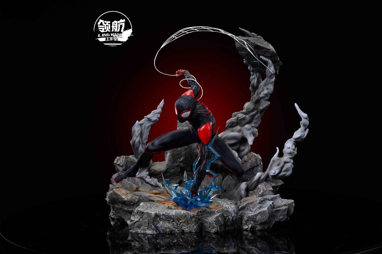 Marvel Linghang Studio Spider Man Miles Morales Resin Statue