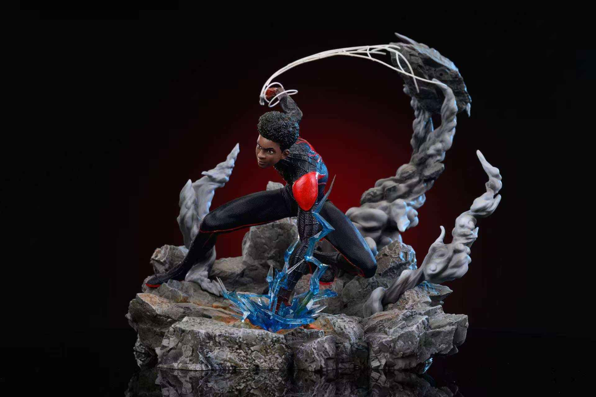 Marvel Linghang Studio Spider Man Miles Morales Resin Statue