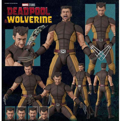 Marvel MEDICOM TOY Deadpool & Wolverine MAFEX No.297 Wolverine (Brown Suit Ver.) Licensed Action Figure