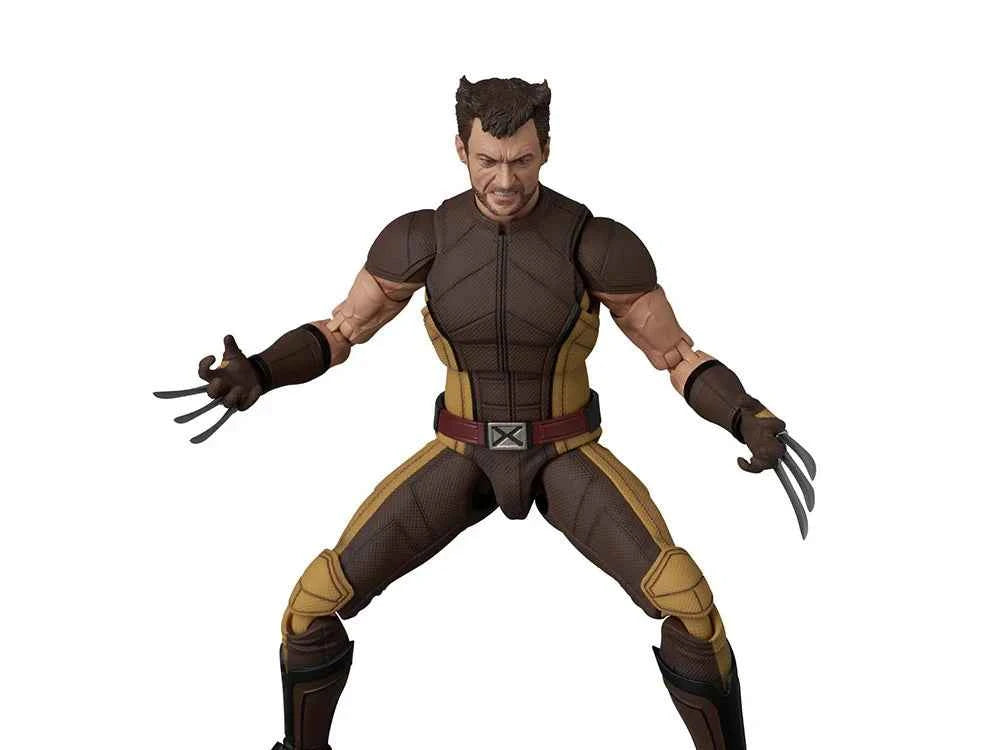 Marvel MEDICOM TOY Deadpool & Wolverine MAFEX No.297 Wolverine (Brown Suit Ver.) Licensed Action Figure