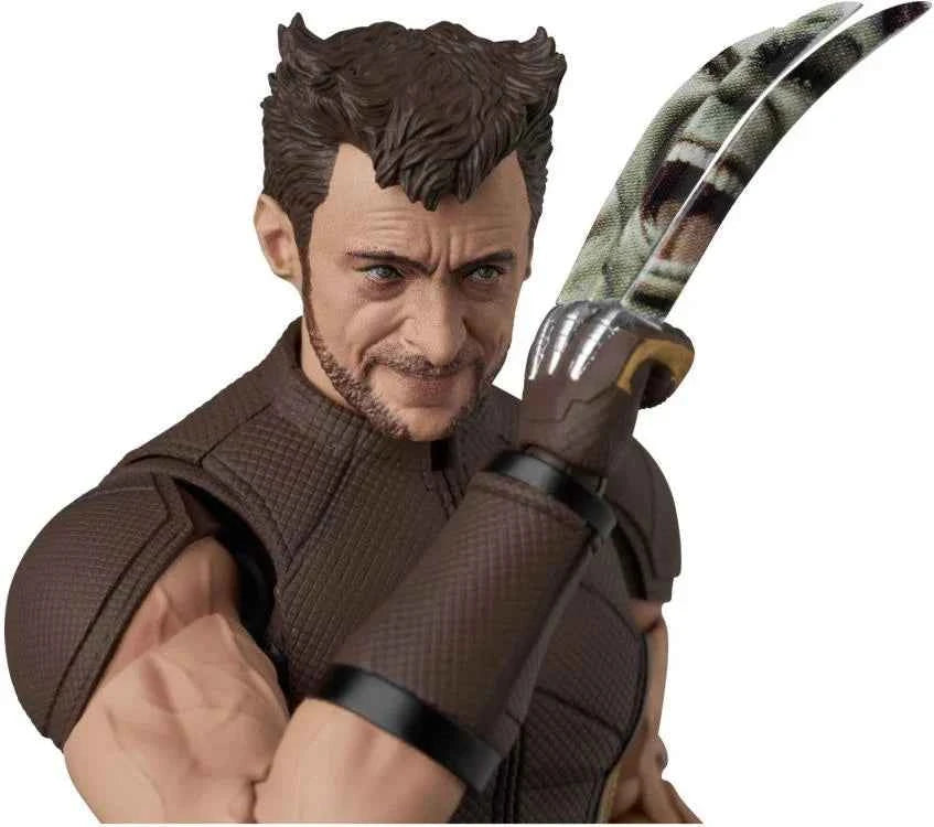 Marvel MEDICOM TOY Deadpool & Wolverine MAFEX No.297 Wolverine (Brown Suit Ver.) Licensed Action Figure