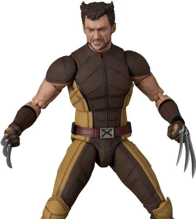 Marvel MEDICOM TOY Deadpool & Wolverine MAFEX No.297 Wolverine (Brown Suit Ver.) Licensed Action Figure