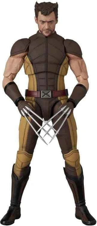 Marvel MEDICOM TOY Deadpool & Wolverine MAFEX No.297 Wolverine (Brown Suit Ver.) Licensed Action Figure
