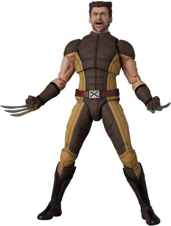 Marvel MEDICOM TOY Deadpool & Wolverine MAFEX No.297 Wolverine (Brown Suit Ver.) Licensed Action Figure