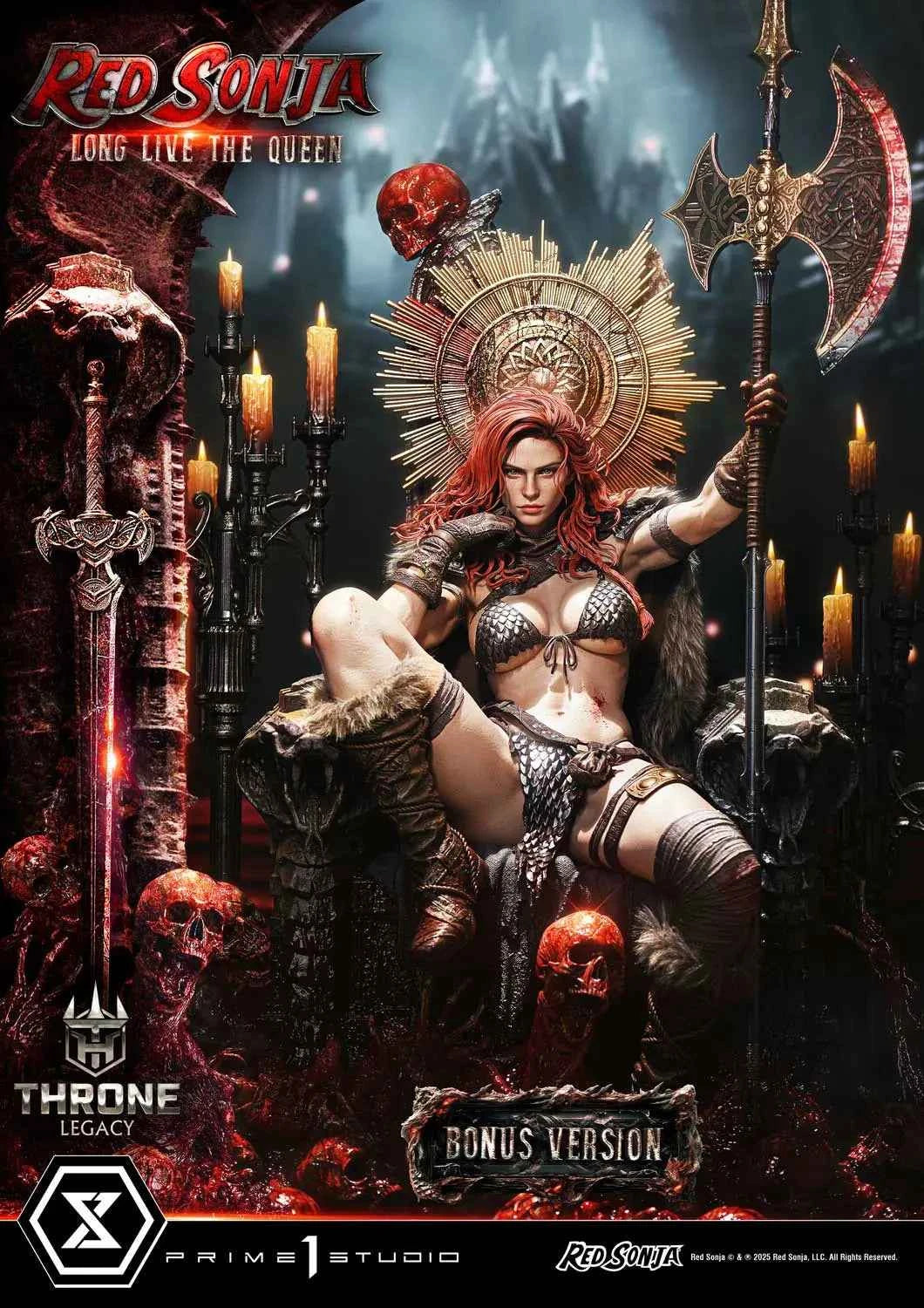 Marvel Prime 1 Studio Red Sonja Throne Legacy Long Live the Queen TLCRS-01 TLCRS-01S 1/3 Licensed Resin Statue