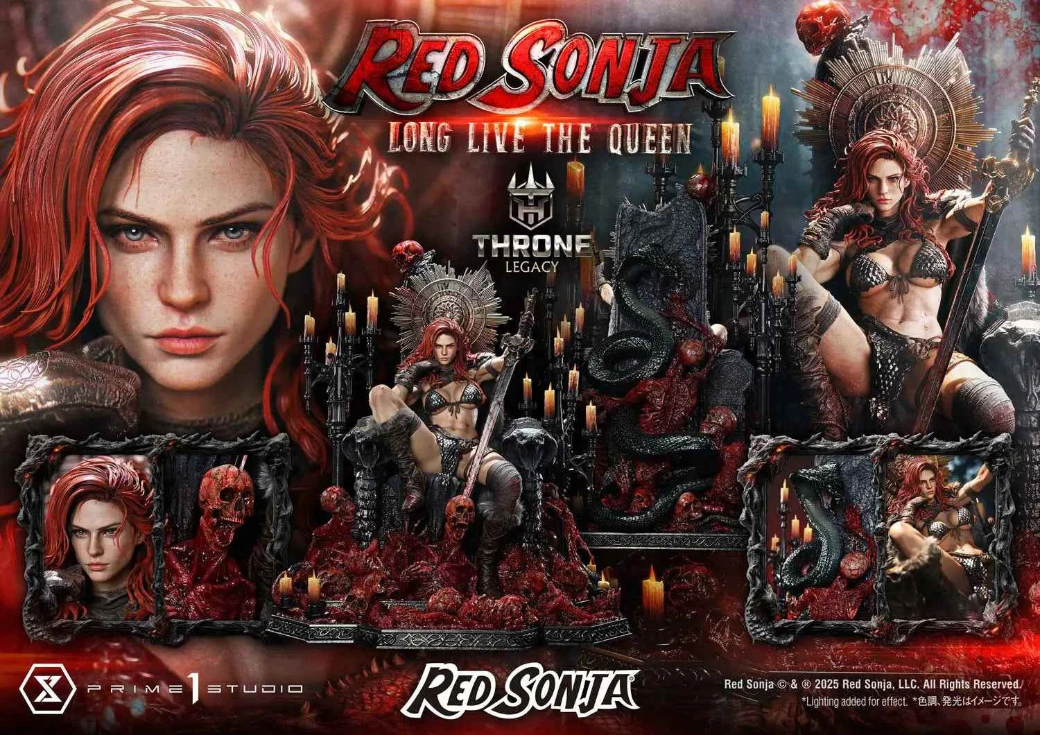 Marvel Prime 1 Studio Red Sonja Throne Legacy Long Live the Queen TLCRS-01 TLCRS-01S 1/3 Licensed Resin Statue