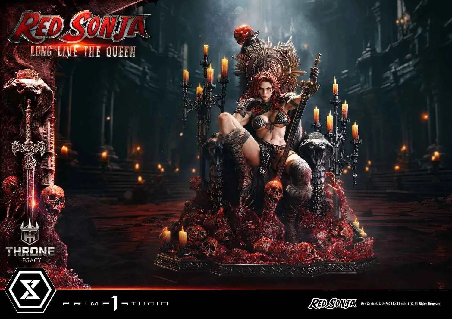 Marvel Prime 1 Studio Red Sonja Throne Legacy Long Live the Queen TLCRS-01 TLCRS-01S 1/3 Licensed Resin Statue