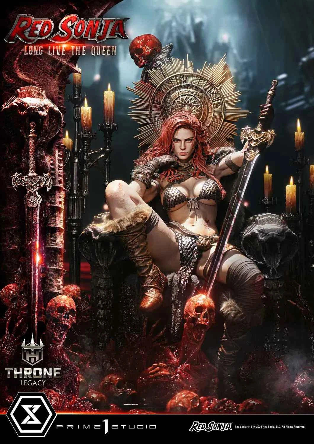 Marvel Prime 1 Studio Red Sonja Throne Legacy Long Live the Queen TLCRS-01 TLCRS-01S 1/3 Licensed Resin Statue