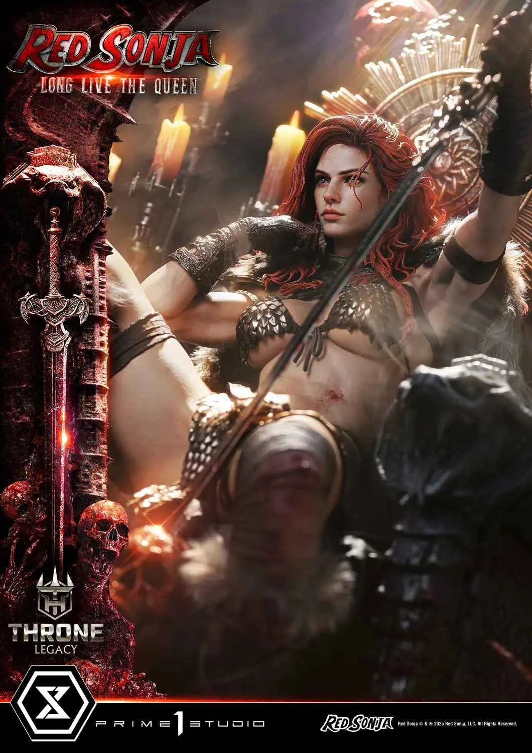 Marvel Prime 1 Studio Red Sonja Throne Legacy Long Live the Queen TLCRS-01 TLCRS-01S 1/3 Licensed Resin Statue