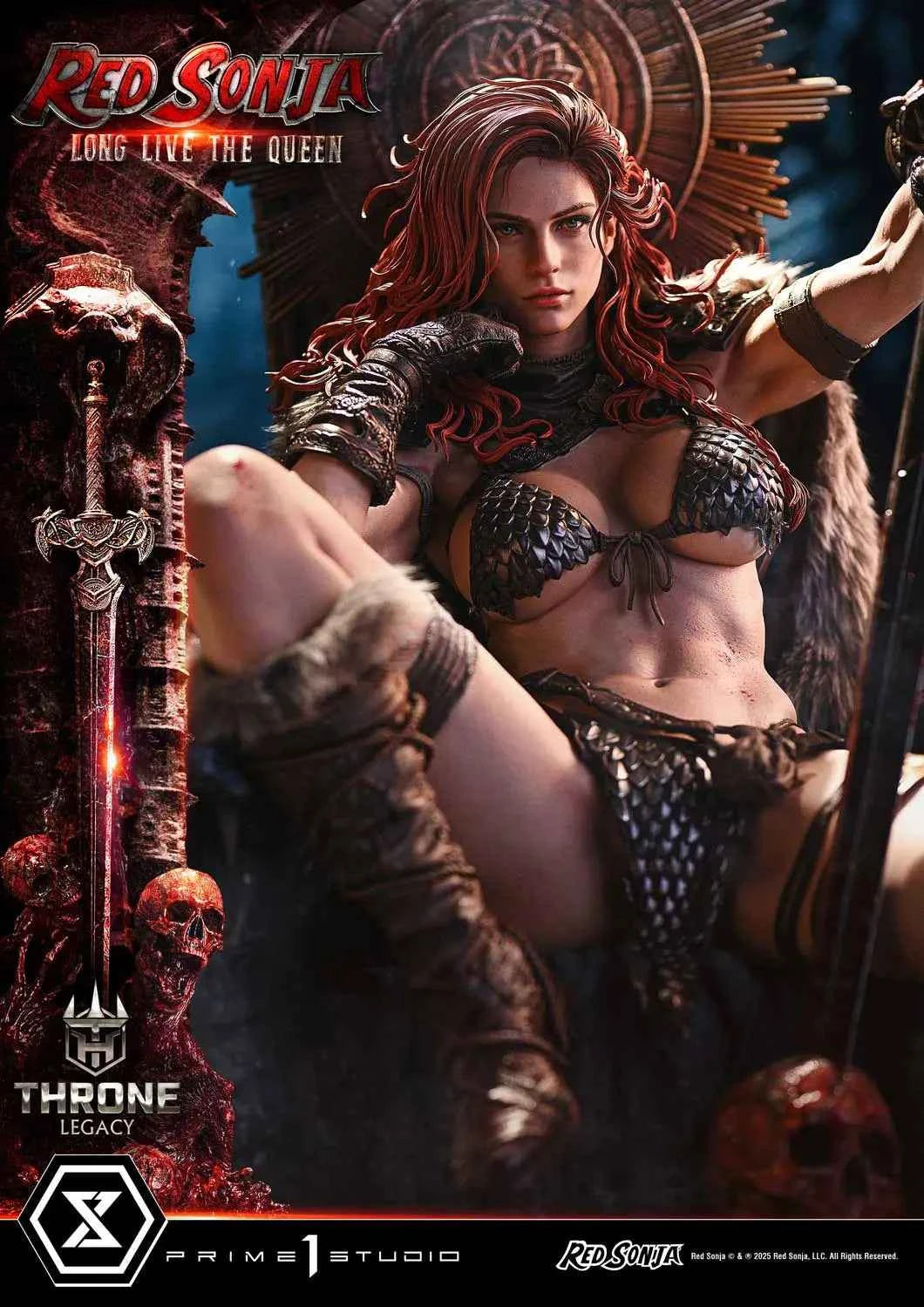 Marvel Prime 1 Studio Red Sonja Throne Legacy Long Live the Queen TLCRS-01 TLCRS-01S 1/3 Licensed Resin Statue
