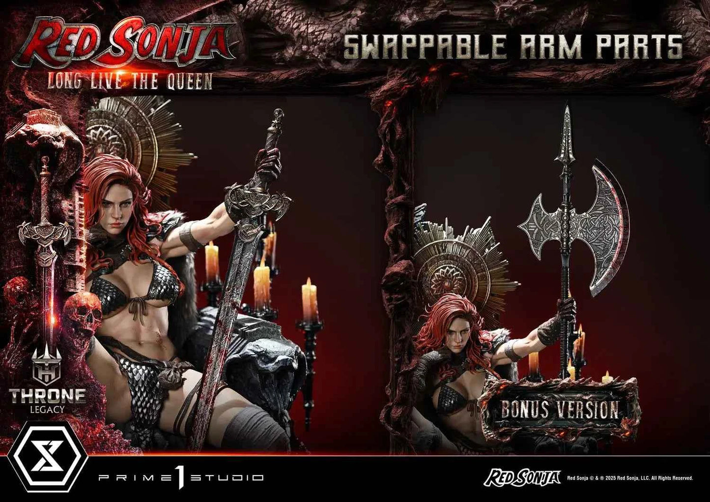Marvel Prime 1 Studio Red Sonja Throne Legacy Long Live the Queen TLCRS-01 TLCRS-01S 1/3 Licensed Resin Statue