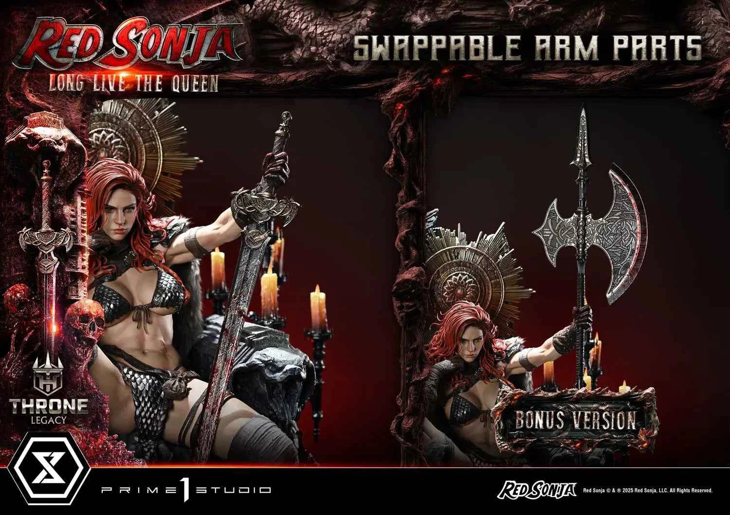Marvel Prime 1 Studio Red Sonja Throne Legacy Long Live the Queen TLCRS-01 TLCRS-01S 1/3 Licensed Resin Statue