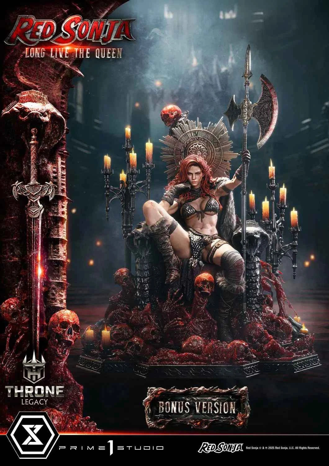 Marvel Prime 1 Studio Red Sonja Throne Legacy Long Live the Queen TLCRS-01 TLCRS-01S 1/3 Licensed Resin Statue