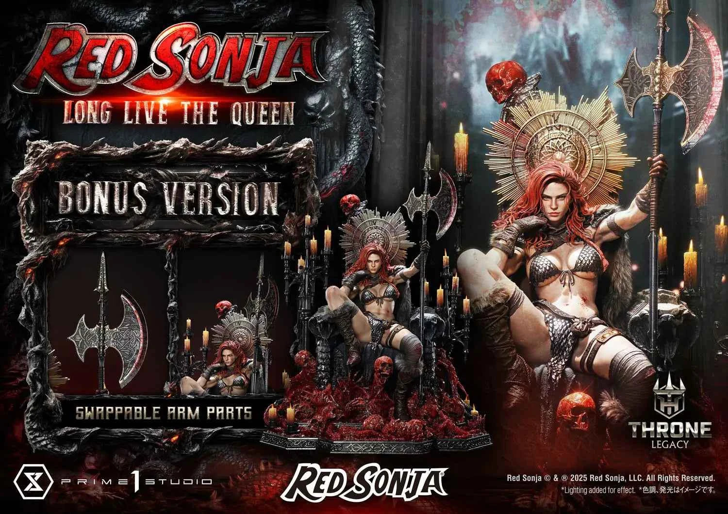 Marvel Prime 1 Studio Red Sonja Throne Legacy Long Live the Queen TLCRS-01 TLCRS-01S 1/3 Licensed Resin Statue