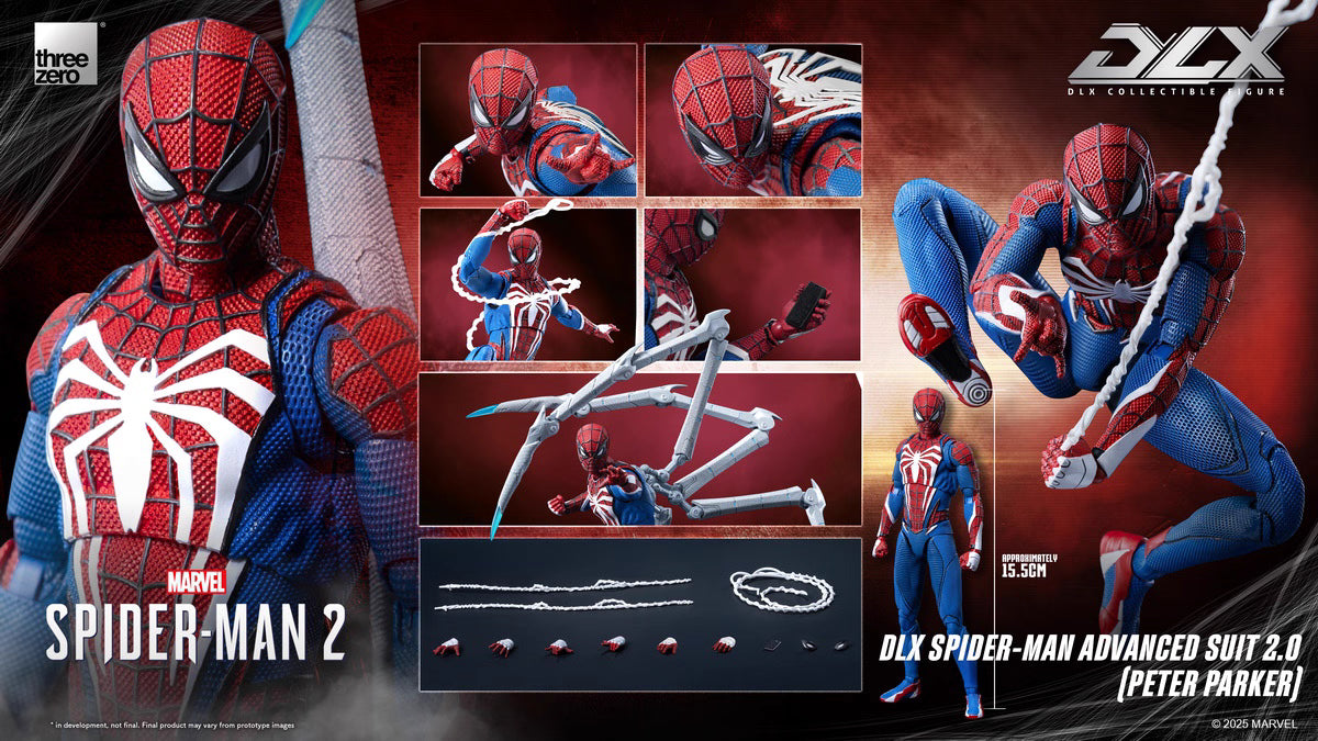 Marvel Threezero DLX Series Spider-Man Upgraded Suit 2.0 3Z09360C0 Licensed Action Figure
