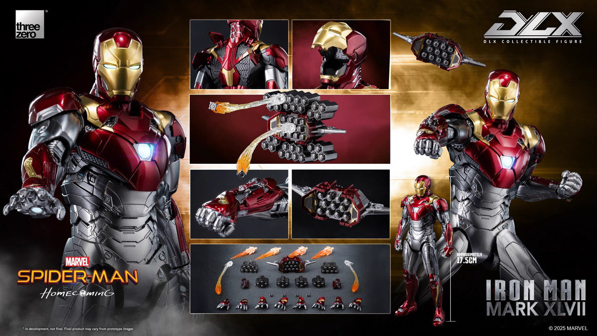Marvel Threezero Spider-Man: Homecoming DLX Iron Man Mark 47 Licensed Action Figure