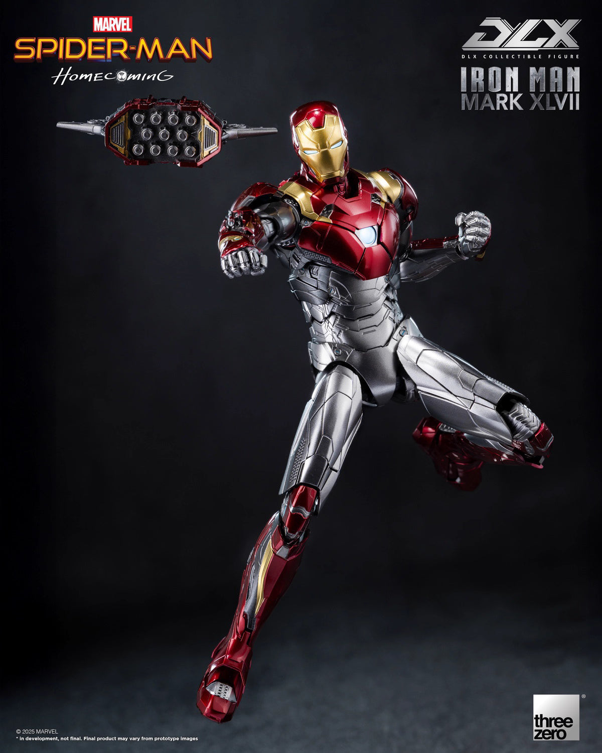 Marvel Threezero Spider-Man: Homecoming DLX Iron Man Mark 47 Licensed Action Figure