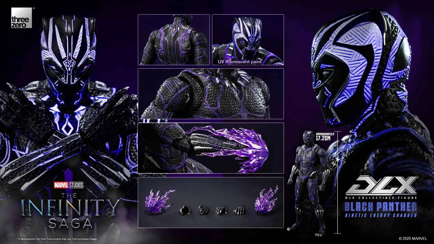 Marvel Threezero The Infinity Saga DLX Black Panther Kinetic Energy Recharge 3Z08210C0 Licensed Action Figure