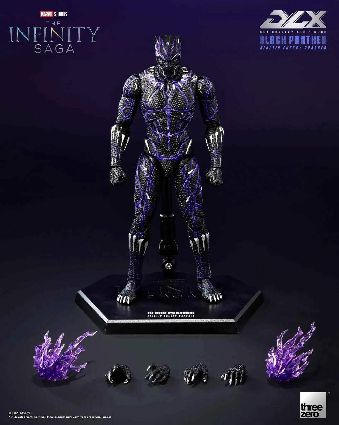 Marvel Threezero The Infinity Saga DLX Black Panther Kinetic Energy Recharge 3Z08210C0 Licensed Action Figure