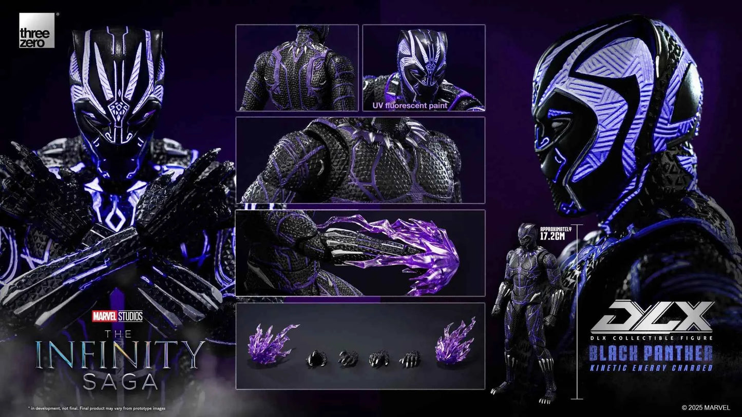 Marvel Threezero The Infinity Saga DLX Black Panther Kinetic Energy Recharge 3Z08210C0 Licensed Action Figure