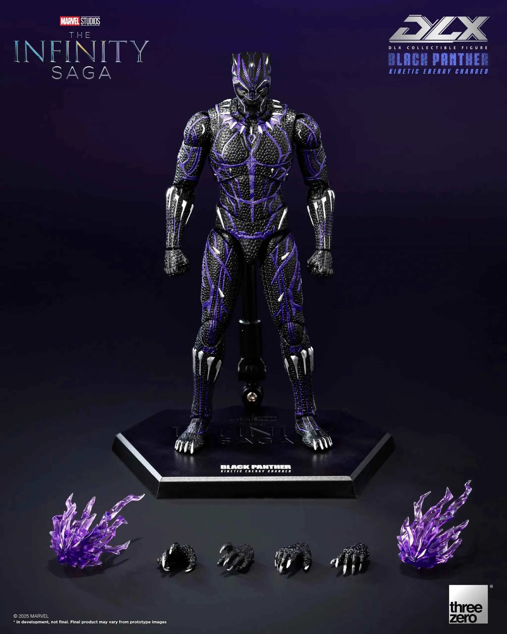 Marvel Threezero The Infinity Saga DLX Black Panther Kinetic Energy Recharge 3Z08210C0 Licensed Action Figure