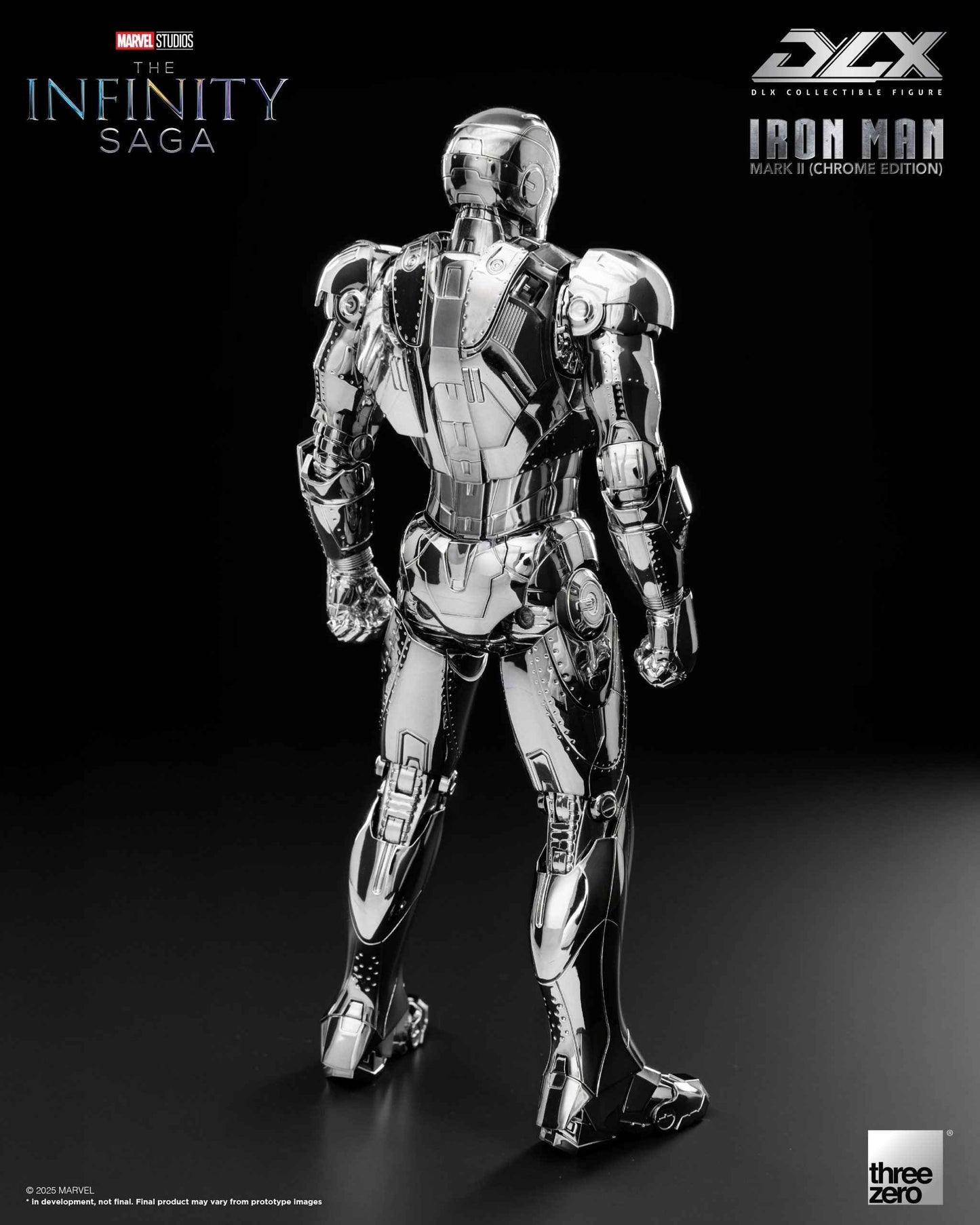 Marvel Threezero The Infinity Saga DLX Iron Man Mark 2 Chrome Edition 3Z09240C0 Licensed Action Figure