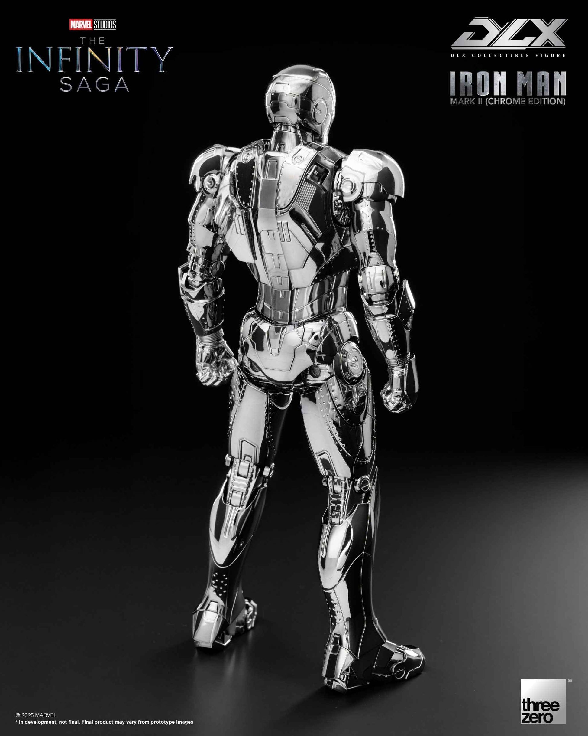 Marvel Threezero The Infinity Saga DLX Iron Man Mark 2 Chrome Edition 3Z09240C0 Licensed Action Figure