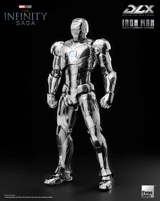 Marvel Threezero The Infinity Saga DLX Iron Man Mark 2 Chrome Edition 3Z09240C0 Licensed Action Figure