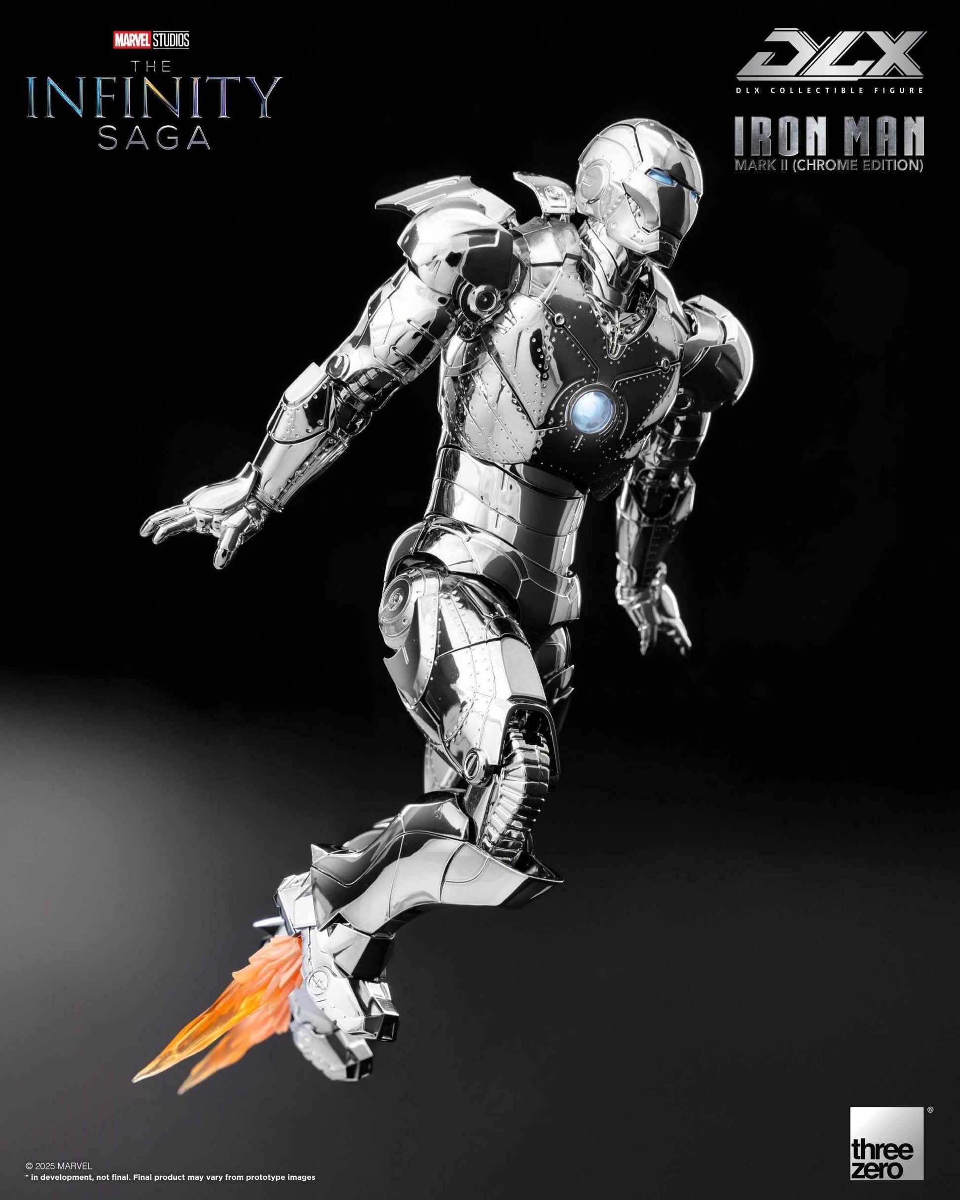 Marvel Threezero The Infinity Saga DLX Iron Man Mark 2 Chrome Edition 3Z09240C0 Licensed Action Figure