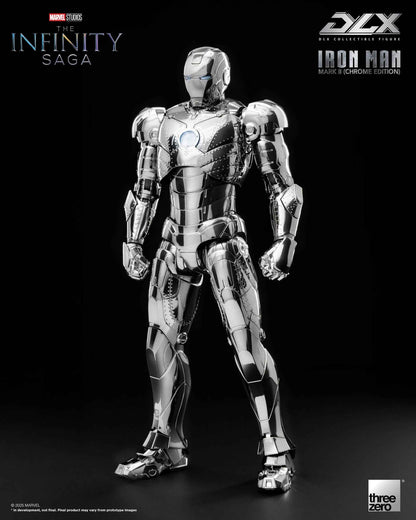 Marvel Threezero The Infinity Saga DLX Iron Man Mark 2 Chrome Edition 3Z09240C0 Licensed Action Figure