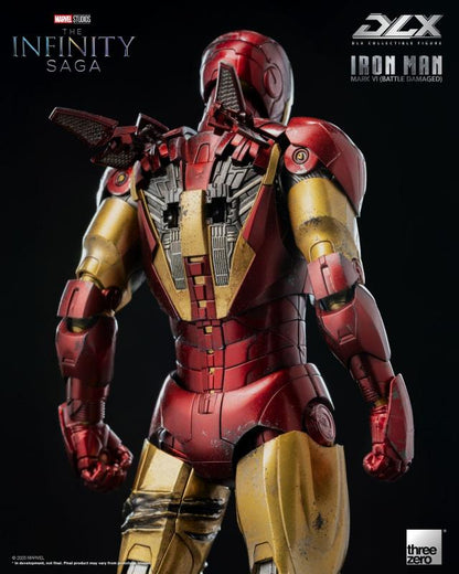 Marvel Threezero The Infinity Saga DLX Iron Man Mark 6 Battle Damaged Version 3Z09180C0 Licensed Action Figure
