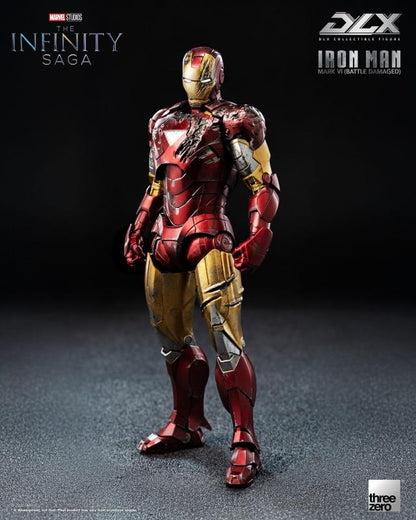 Marvel Threezero The Infinity Saga DLX Iron Man Mark 6 Battle Damaged Version 3Z09180C0 Licensed Action Figure