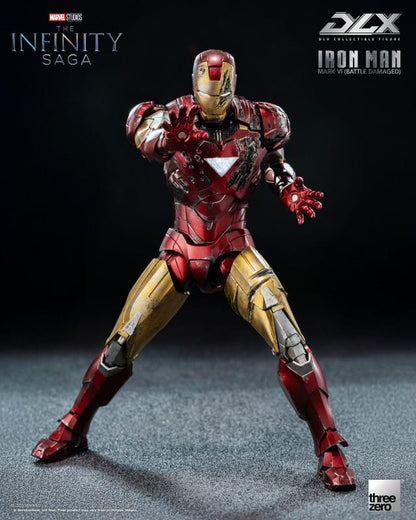 Marvel Threezero The Infinity Saga DLX Iron Man Mark 6 Battle Damaged Version 3Z09180C0 Licensed Action Figure