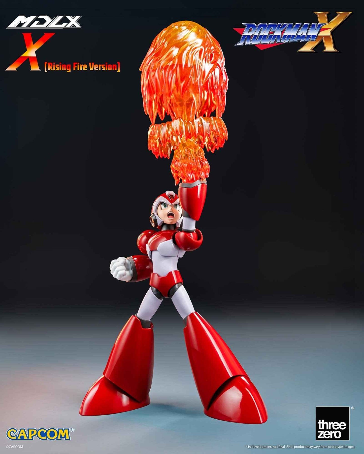 Mega Man Threezero X MDLX Rising Flame Edition Rockman EXE 3Z05760A0 Licensed Action Figure
