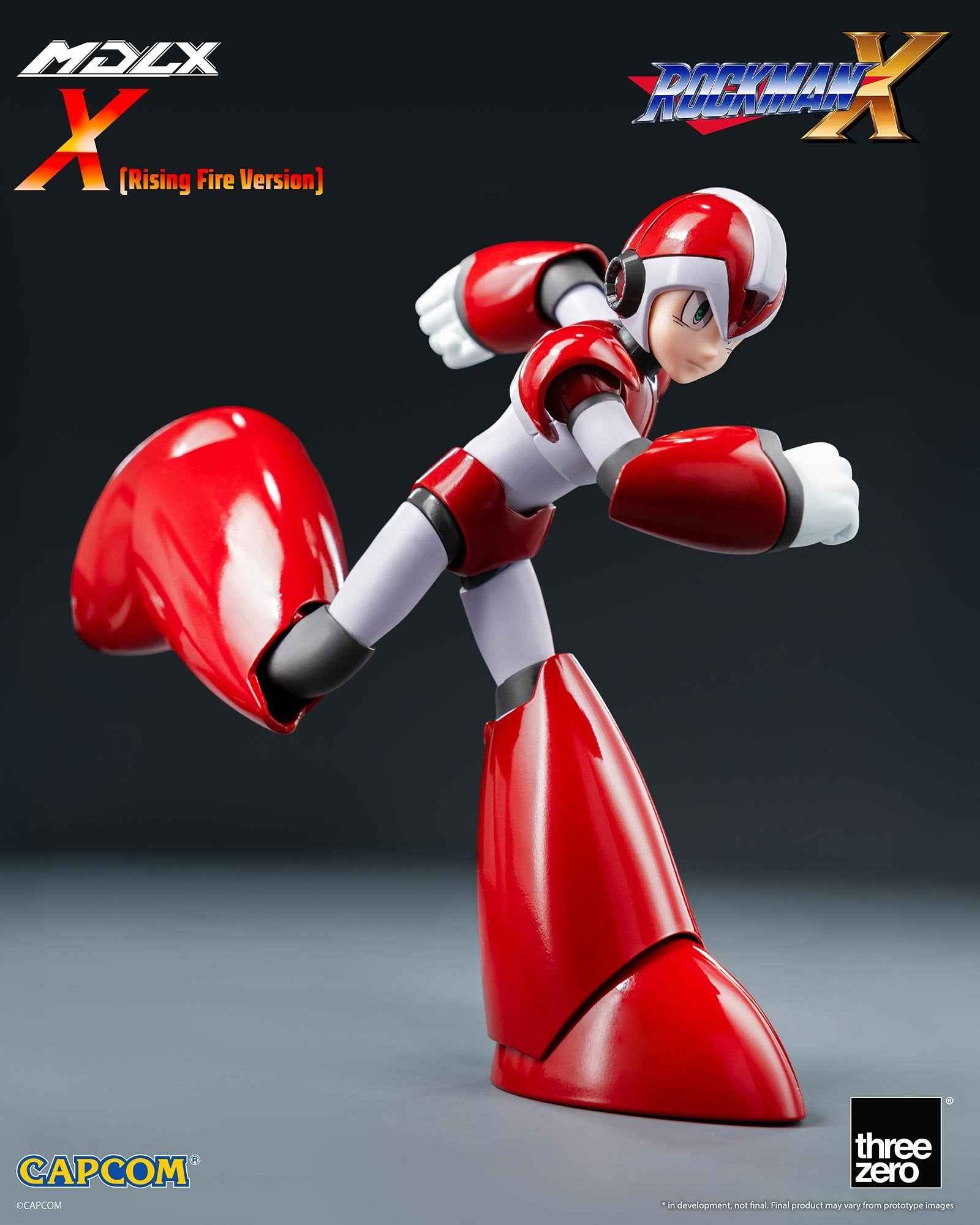 Mega Man Threezero X MDLX Rising Flame Edition Rockman EXE 3Z05760A0 Licensed Action Figure