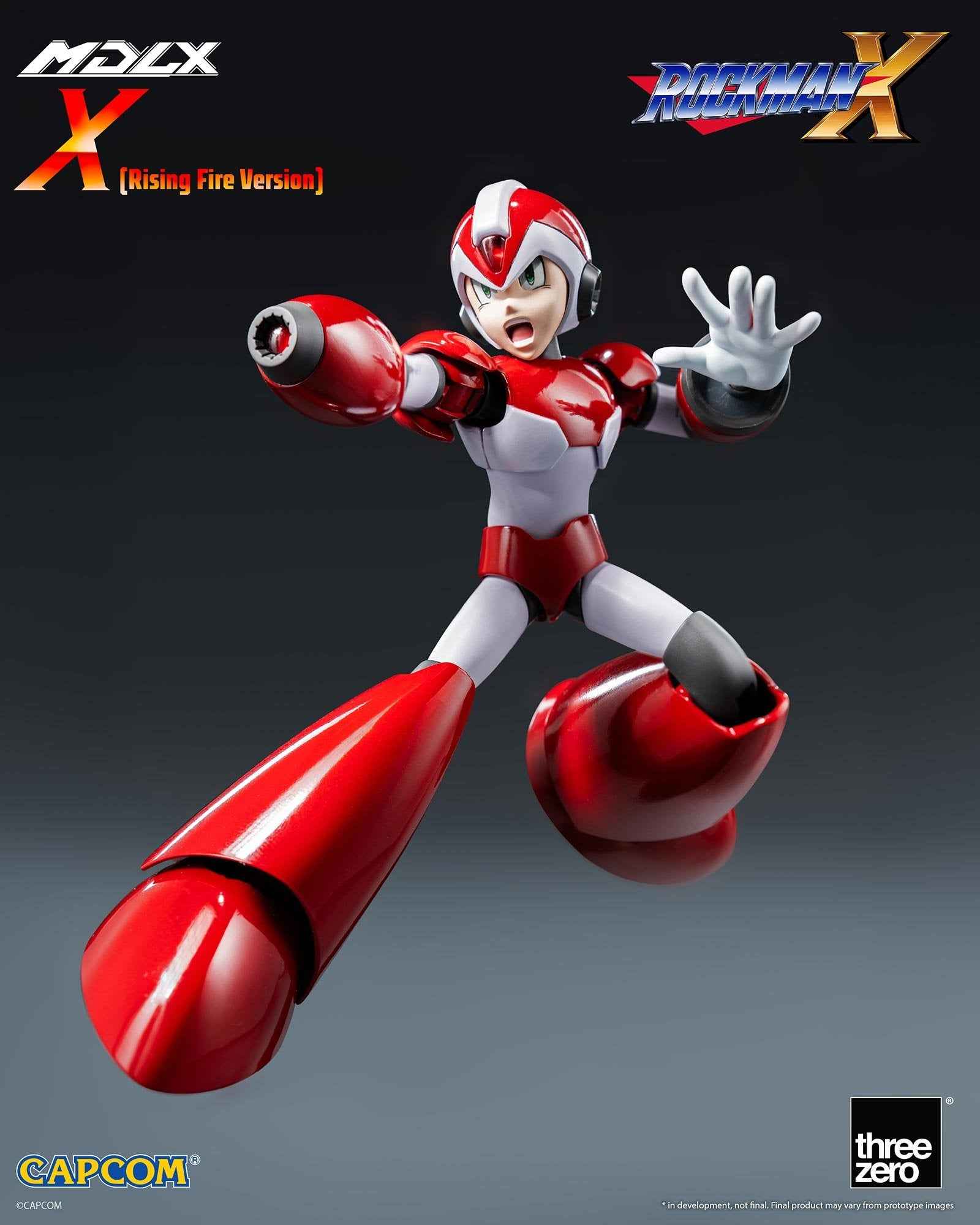 Mega Man Threezero X MDLX Rising Flame Edition Rockman EXE 3Z05760A0 Licensed Action Figure