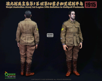 Military QORANGE QOTOYS Royal Australian Army 1st Division 10th Battalion Gallipoli Peninsula 1915 QOM-1054 1/6 Licensed Action Figure Accessory Pack