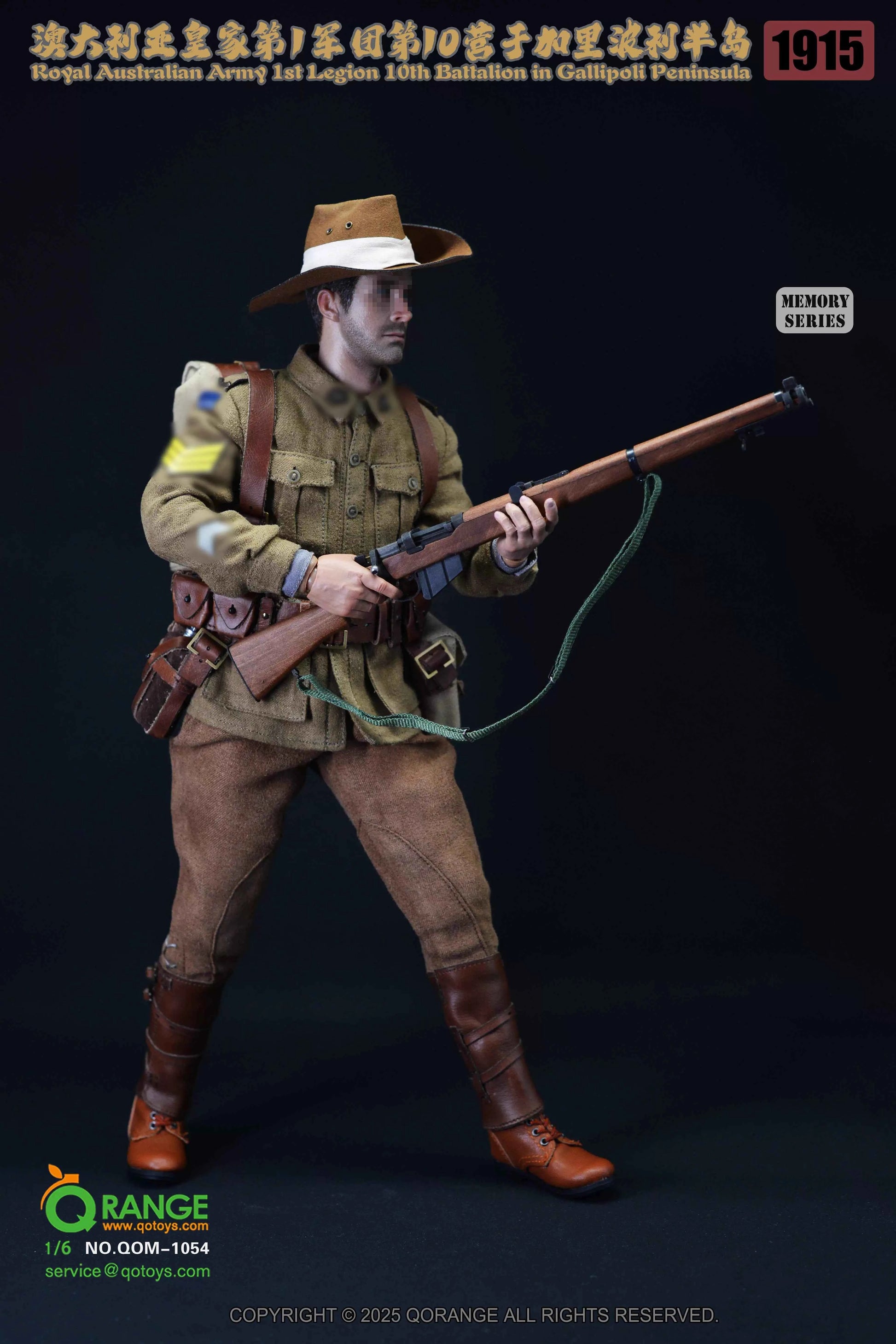 Military QORANGE QOTOYS Royal Australian Army 1st Division 10th Battalion Gallipoli Peninsula 1915 QOM-1054 1/6 Licensed Action Figure Accessory Pack