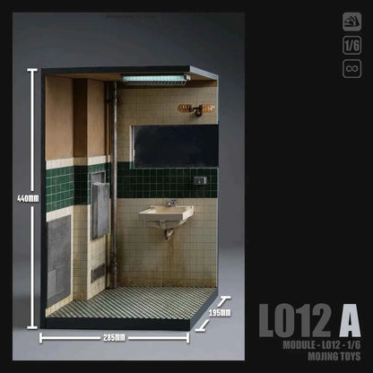 Module Series mOjingToys JOKER Toilet Scene Base L012A  L012B 1/6 Diorama