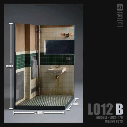Module Series mOjingToys JOKER Toilet Scene Base L012A  L012B 1/6 Diorama