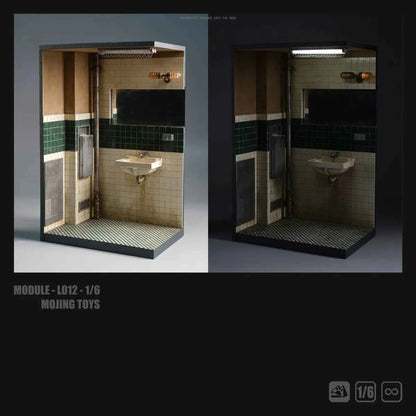 Module Series mOjingToys JOKER Toilet Scene Base L012A  L012B 1/6 Diorama