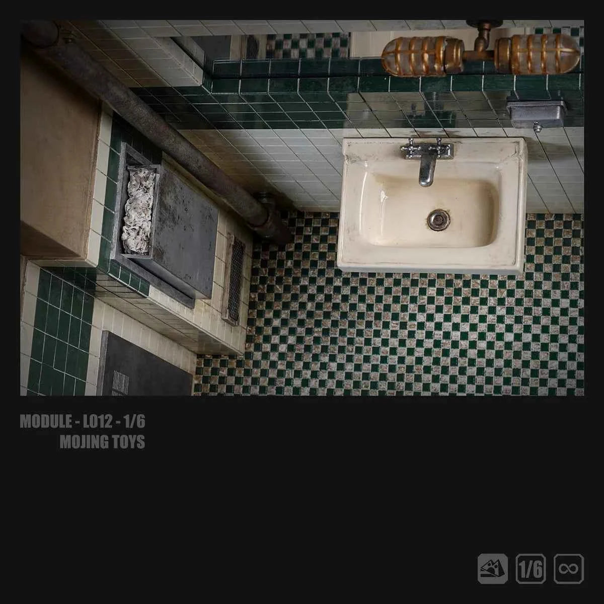 Module Series mOjingToys JOKER Toilet Scene Base L012A  L012B 1/6 Diorama