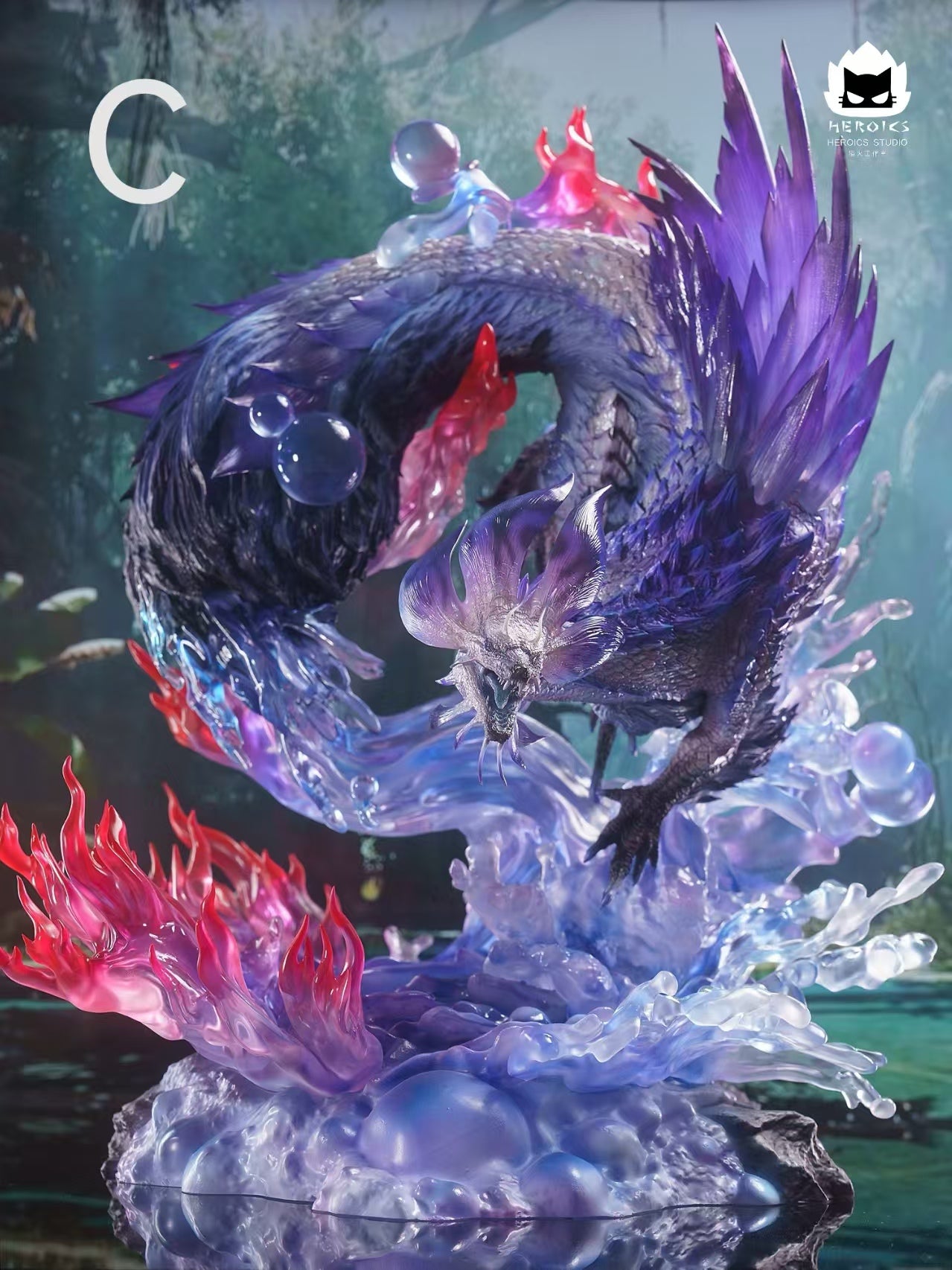 Monster Hunter Heroics Studio Mizutsune Resin Statue