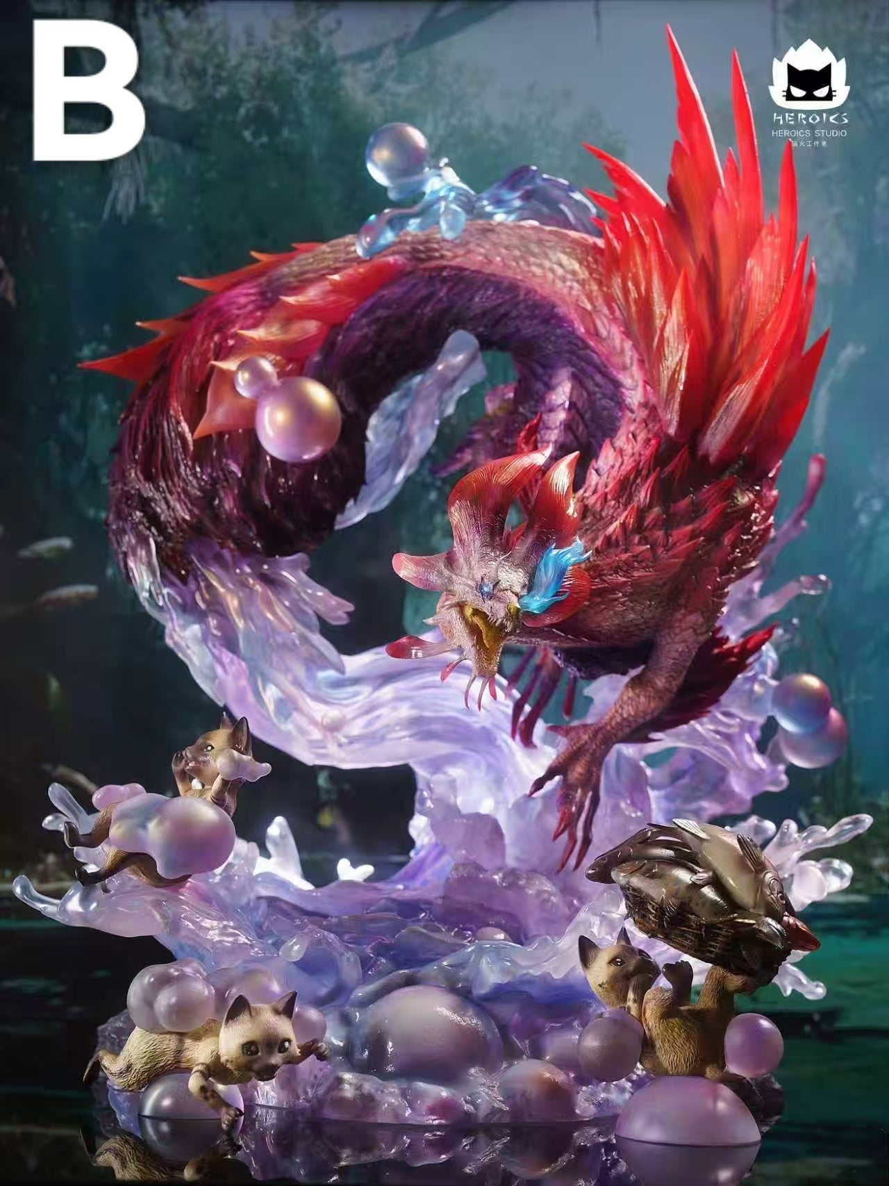 Monster Hunter Heroics Studio Mizutsune Resin Statue