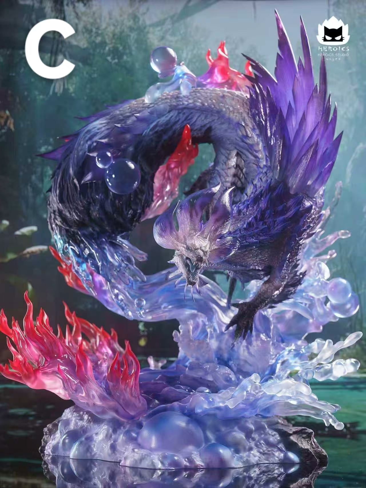 Monster Hunter Heroics Studio Mizutsune Resin Statue