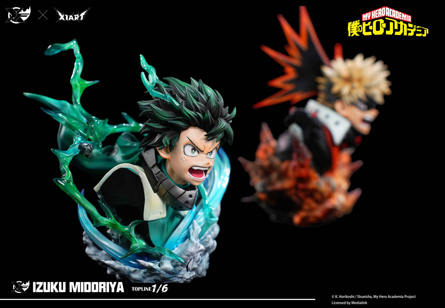 My Hero Academia XFire & X1ART Studio Izuku Midoriya  & Katsuki Bakugo Licensed Resin Statue