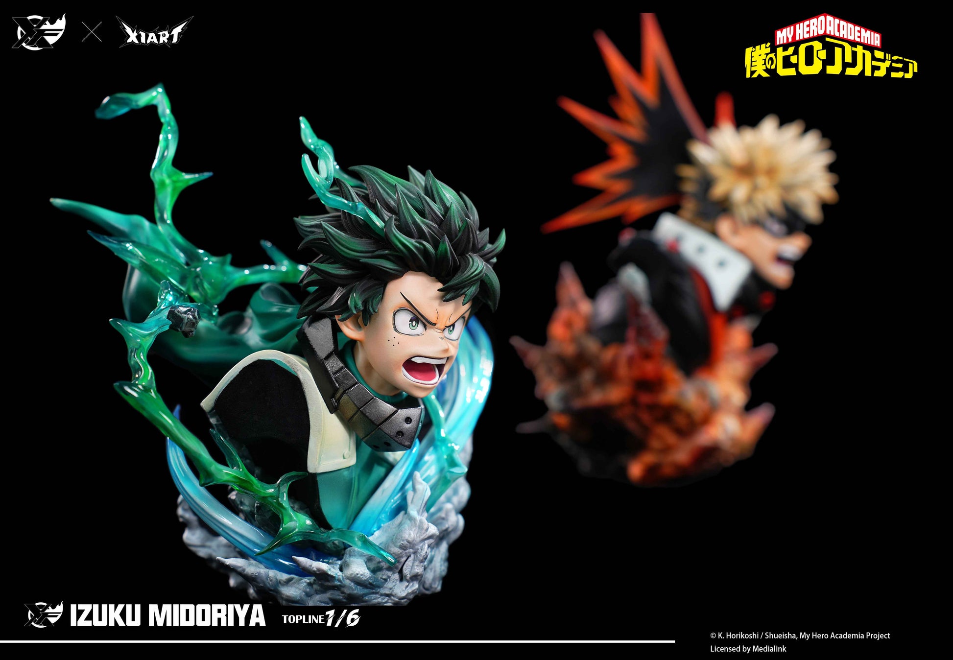 My Hero Academia XFire & X1ART Studio Izuku Midoriya  & Katsuki Bakugo Licensed Resin Statue