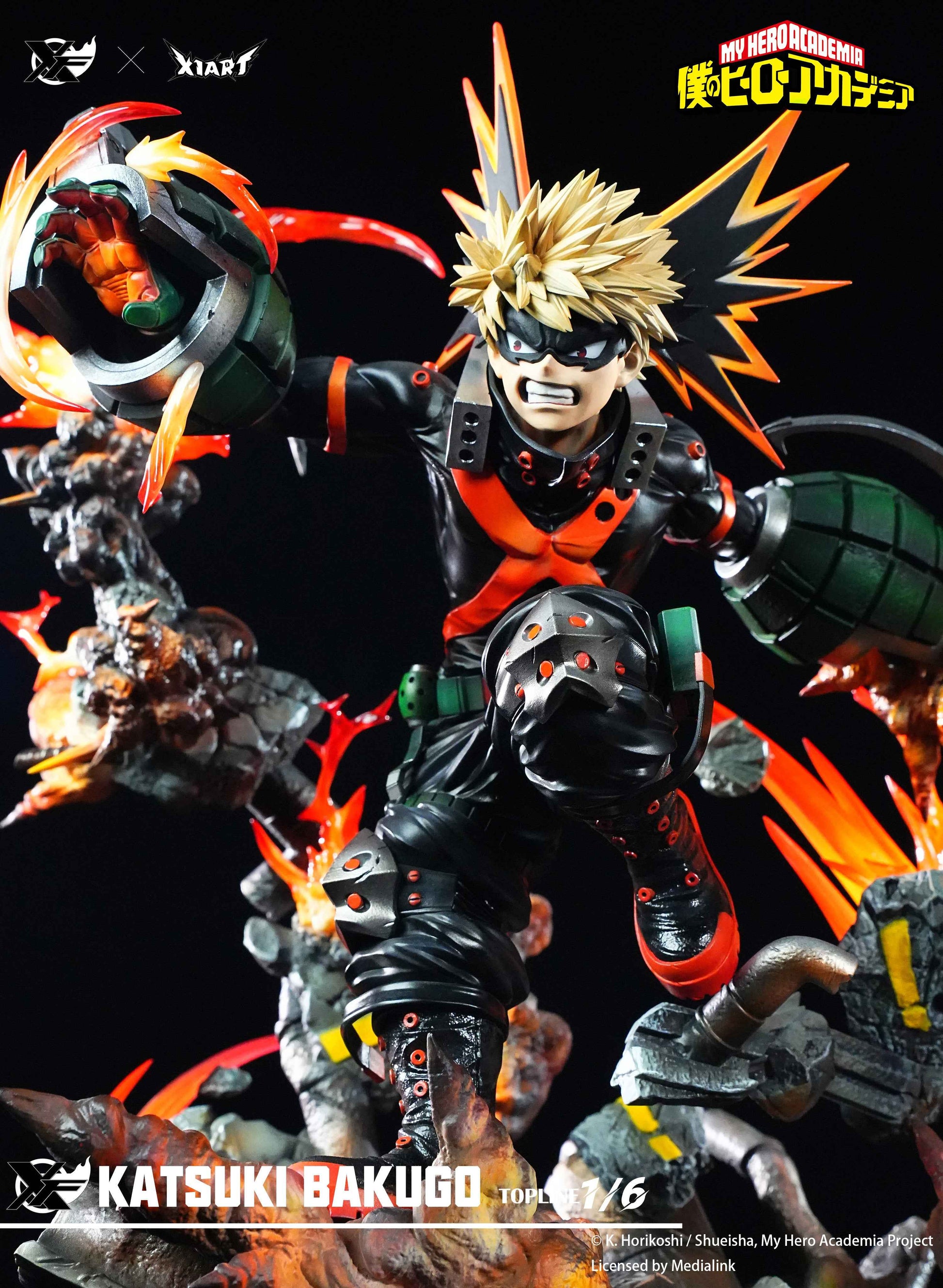 My Hero Academia XFire & X1ART Studio Izuku Midoriya  & Katsuki Bakugo Licensed Resin Statue