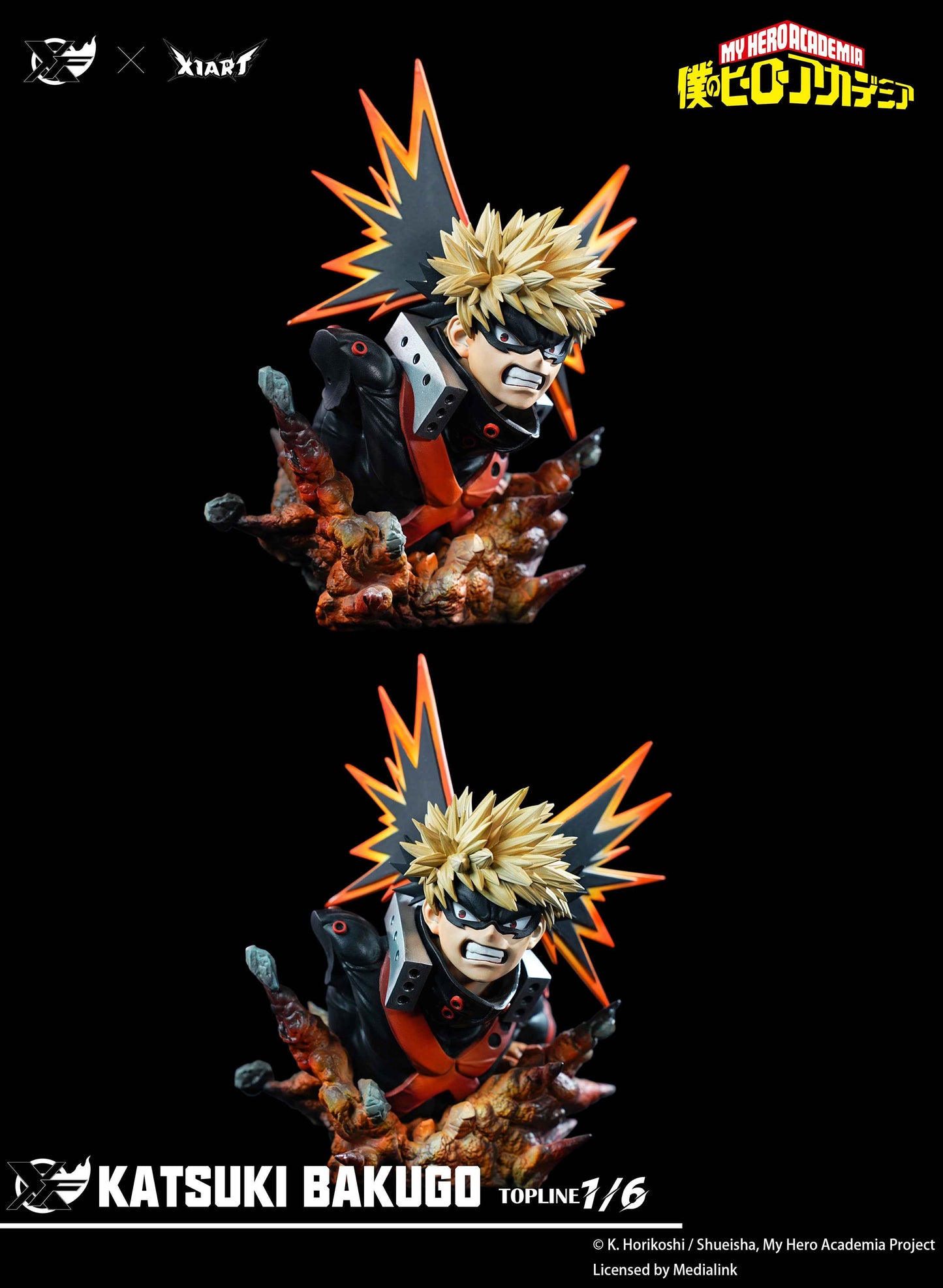 My Hero Academia XFire & X1ART Studio Izuku Midoriya  & Katsuki Bakugo Licensed Resin Statue